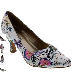 Bellini White Floral Charm Pump Sz 13M